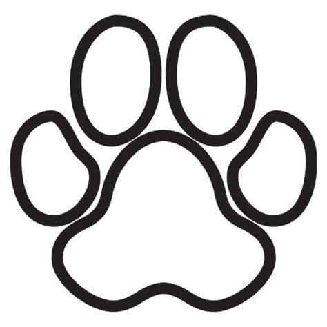 paw print outline clipartsco
