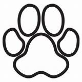 Paw Dog Print Clipart Outline Cut Pawprint Jpeg Templates Designs Use sketch template