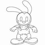 Rabbit Oswald Lucky Coloring Template sketch template