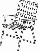 Chair Coloring Lawn Drawing Beach Pages Folding Clipart Line Chairs Lawnchair Camping Outdoor Drawings Color Cliparts Furniture Getcolorings Printable Iron sketch template