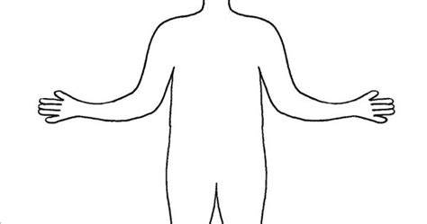 printable body outline template teaching