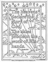 Psalm Glory Heavens Declare Psalms Coloringpagesbymradron Verse sketch template