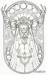 Pagan Wiccan Yoni Colouring Wicca Arte Buch Colorear Shadows Hamlet Lineart Nata Uterus Artblog Tattoo Natasailincic Ausmalen Obscura Erwachsene Zum sketch template