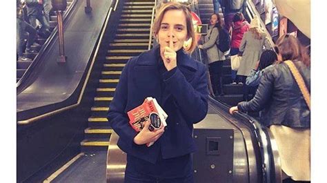 Emma Watson Hides Books On London Underground As Part Of