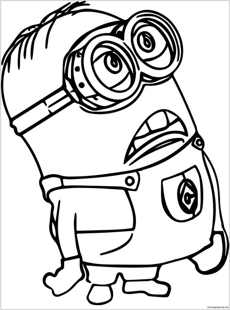 minion coloring pages barcoderety