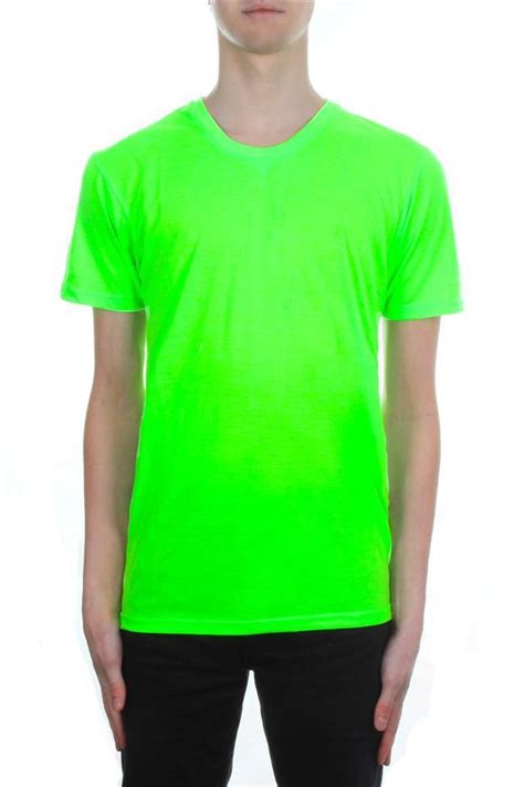 mens neon  shirt  brave soul bright plain colours crew neck top ebay
