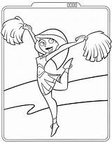Kim Possible Coloring Cheerleader Pages Disney Ultimate Girls sketch template
