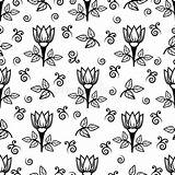 Blooming Stems Buds sketch template