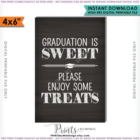 graduation  sweet    treats sign sweet treat