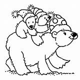 Christmas Bear Coloring Pages Winter Colouring Bears Embroidery Sheets Printables Hats Painting sketch template