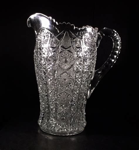 early american pressed glass pitcher imperial glass company etsy