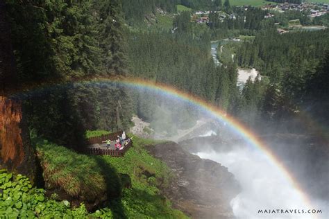 Beautiful Rainbow At Krimml Waterfalls The Highest