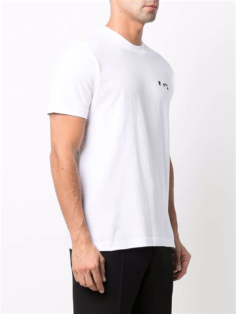 white logo print organic cotton  shirt farfetch