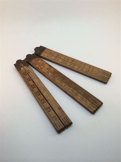 vintage folding carpenter rulers wooden rabone learn woodworking custom woodworking