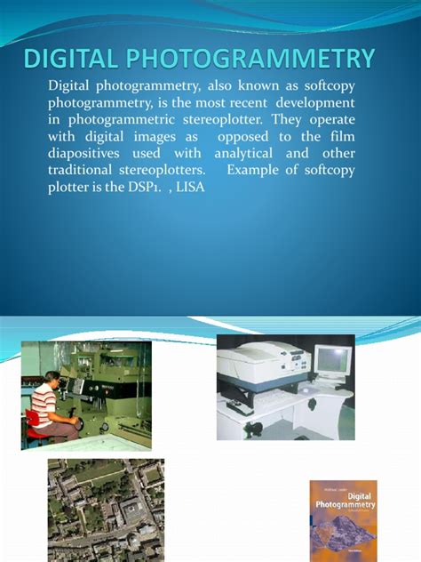digital photogrammetry computer data storage natural philosophy
