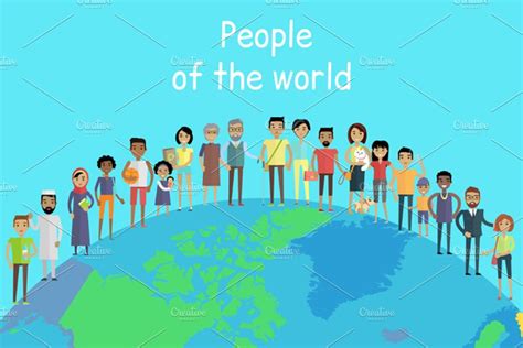 people world infographic pre designed vector graphics creative market