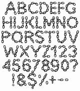 Chain Alphabet V1 Handmadefont Shop sketch template