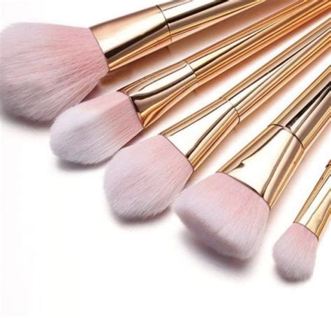 shine bright brush set rose gold makeup brushes rose gold makeup