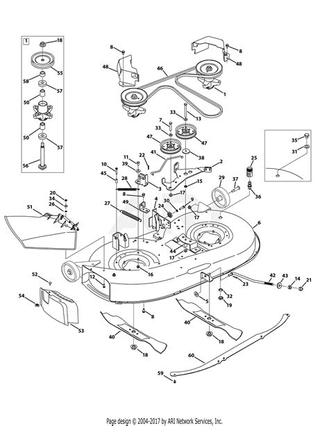 troy bilt ankg pony  parts diagram  mower deck