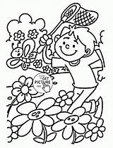 Coloring Pages Kids Seasons Spring Fall Wuppsy Printables sketch template