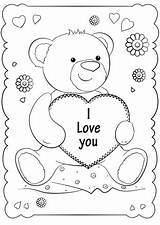 Coloring Card Pages Valentine Cards Valentines Printable Print Super St Drawing Saint sketch template