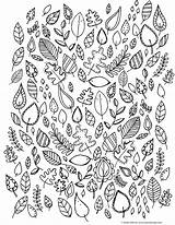Coloring Gratitude Fall Leaves sketch template