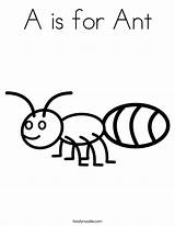 Ant Coloring Pages Book Animal Alphabet Bug Sheet Kids Words Printable Template Outline Sheets Preschool Noodle Mini Twistynoodle Letter Twisty sketch template