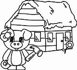 Coloring Pigs Little House Wood Three Pages Houses Old Clipart Drawing Straw Color Printable Drawings Cartoon Designlooter Getcolorings 1733 37kb sketch template