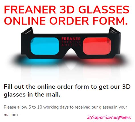 free 3d glasses from freaner creative this would be a