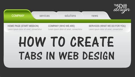 create tabs  web design  dill design