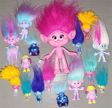 hasbro dreamworks trolls dolls toys figure lot poppy dj suki guy