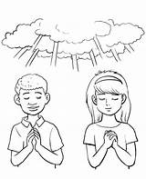 Praying Children Coloring Pages Topcoloringpages sketch template