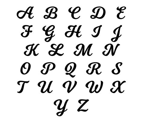 cursive letter vinyl decal custom letter numbers symbols etsyde