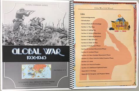 global war  rules booklet