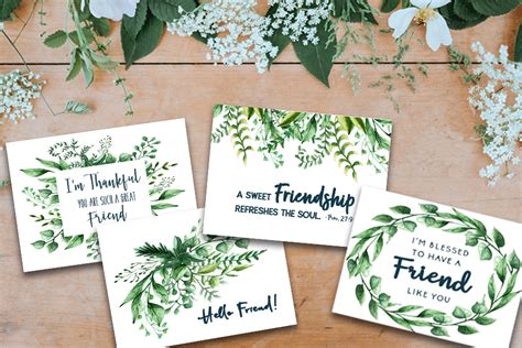 printable friendship cards