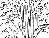 Waterfall Cascada Cascata Cachoeira Chute Colorare Pintar Coloriage Disegno Colorier Realistic Waterfalls Bosque Acolore Dibuixos Coloritou Dibuix sketch template