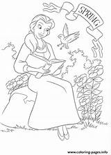 Coloring Disney Spring Pages Princess Belle Printable Color Coloriage sketch template