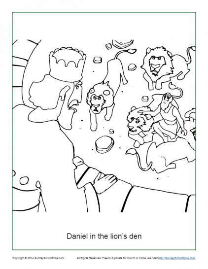 daniel   lions den coloring page