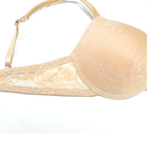 sexy floral lace push up gather bra padded underwire lingerie size 32