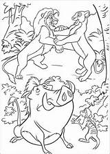 Coloring Pages Matata Hakuna Disney Lion Popular sketch template