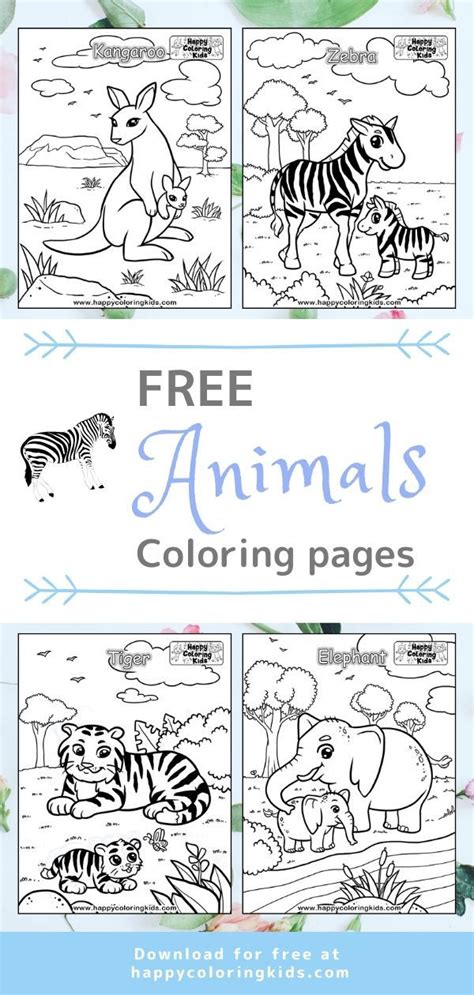 animals coloring pages  kids  print  printable coloring