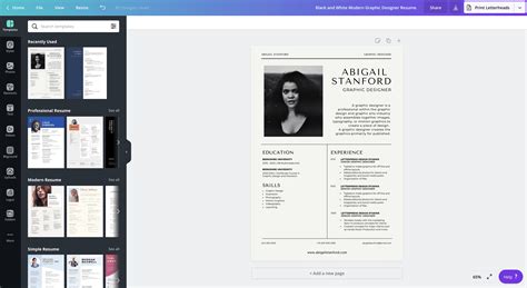 inspiring resume designs  learn  canva