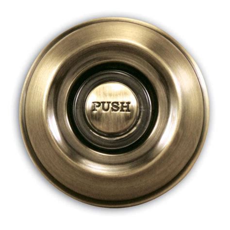 heath zenith wired lighted push button  antique brass finish dw   home depot