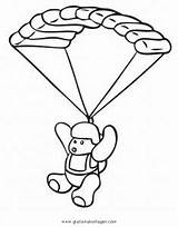 Fallschirm Paracadute Malvorlagen Disegno Colorare Misti Ausmalen sketch template