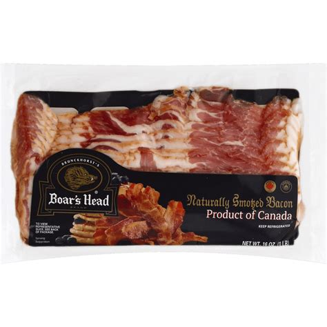 boars head naturally smoked sliced bacon  oz  kroger instacart