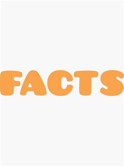 facts sticker  sale  glorial redbubble