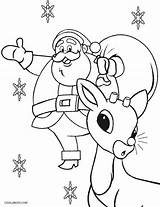 Coloring Santa Pages Rudolph Printable Kids Christmas Sleigh Reindeer Color Red Cool2bkids Sheets Nosed Cartoon Getcolorings sketch template