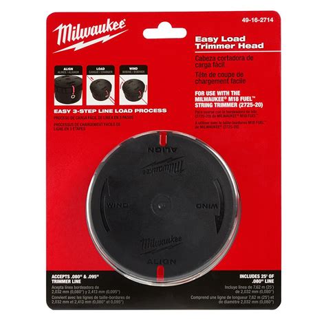milwaukee replacement easy load trimmer head     home depot