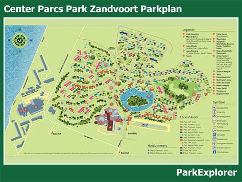 center parcs park zandvoort karte mit allen ferienhaeusern und einrichtungen parkexplorer