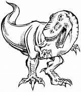 Rex Coloring Pages Tyrannosaurus sketch template